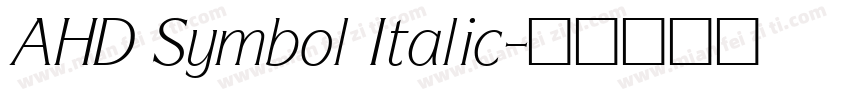 AHD Symbol Italic字体转换